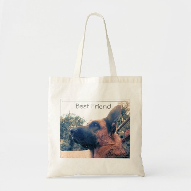 Bolso De Tela Mejor amigo. Perro (Frente)