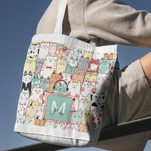Bolso De Tela Mejor Amigo Regalo de Cumpleaños Gatos Amante Viaj