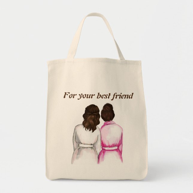 Bolso De Tela Mejor Amigo Tote Bag (Frente)