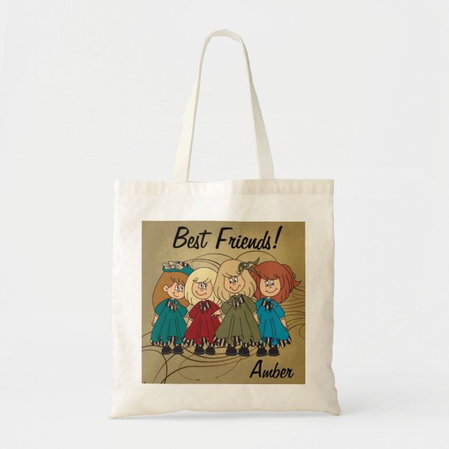 Bolso De Tela Mejor Amigos para siempre - Personalizar (Frente)