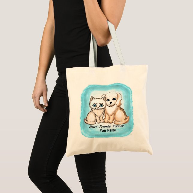 Bolso De Tela Mejor Amigos Por Siempre Tote Bag (Anverso (producto))