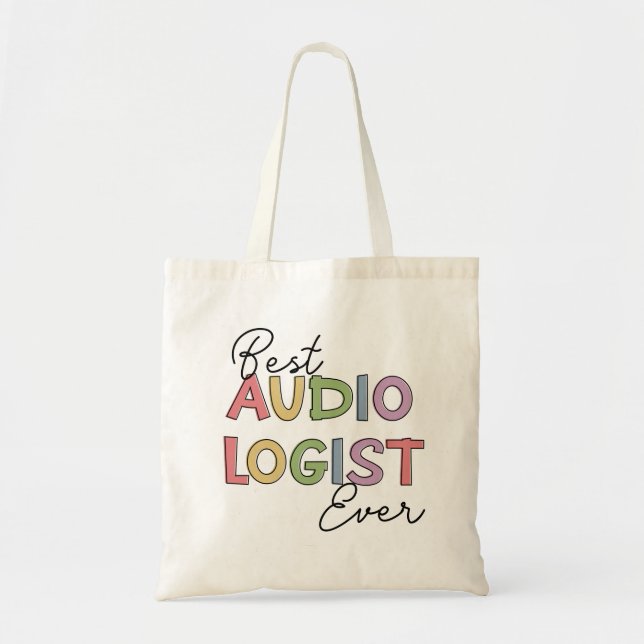 Bolso De Tela Mejor Audiólogo Médica de Regalos de Audiología (Frente)
