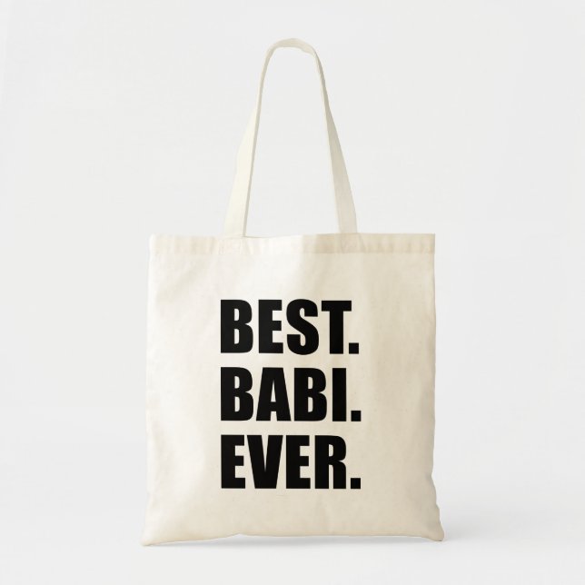 Bolso De Tela Mejor Babi jamás Abuela checa (Frente)