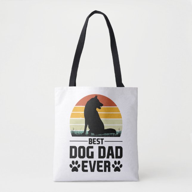Bolso De Tela Mejor Camiseta De Papá Perro 3 (Anverso)