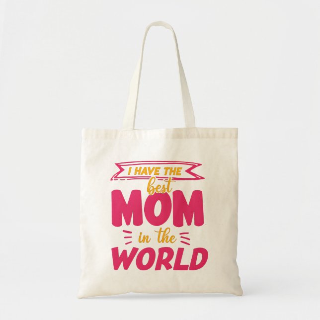 Bolso De Tela Mejor cita del día de la madre (Frente)