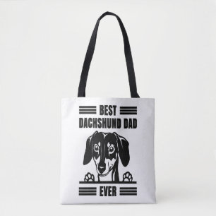 Bolso De Tela Mejor Dachshund Dad Ever T Shirt