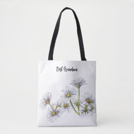 Bolso De Tela Mejor Daisy Blanco de la Abuela