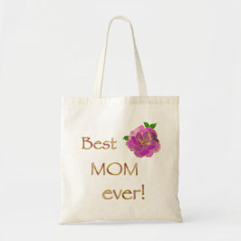 Bolso De Tela Mejor Día de la Madre Rosa Rosa