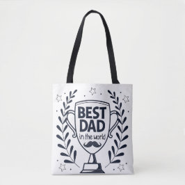 Bolso De Tela Mejor diseño de trofeos de papá - regalo del día d
