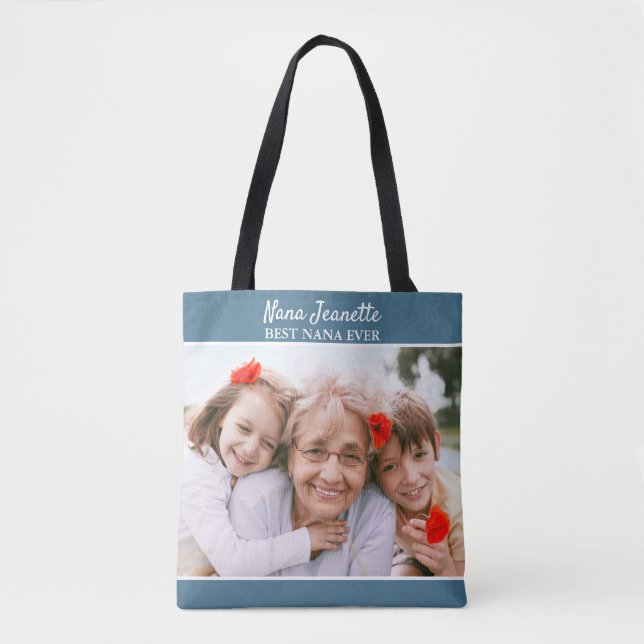 Bolso De Tela Mejor foto de la abuela de Nana (Anverso)