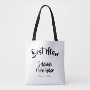 Bolso De Tela Mejor hombre Boda Tote Bag