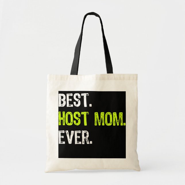Bolso De Tela Mejor HOST MOM para mujeres día de madre divertida (Frente)