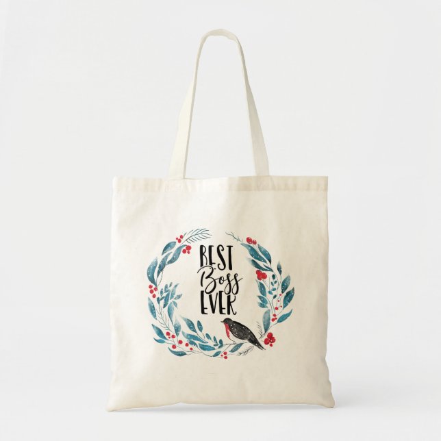 Bolso De Tela mejor jefe (Frente)