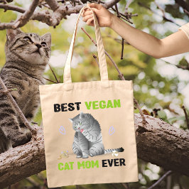 Bolso De Tela Mejor Madre Gata Vegan
