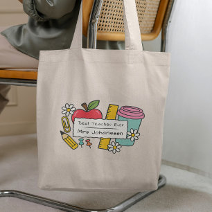 Bolso De Tela Mejor Maestro Alguna Vez Regalo Lindo de Jardín de