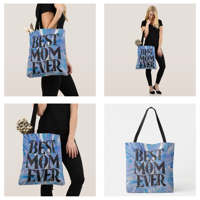 Bolso De Tela Mejor mamá de moda (Best Mom Ever Trendy Tote Bag)