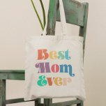 Bolso De Tela Mejor mamá jamás guión retro vintage Día de la mad<br><div class="desc">Mejor Mamá de la Historia: una simple bolsa de té con una colorida tipografía retro,  perfecta para celebrar el Día de la Madre o cualquier otra ocasión.</div>