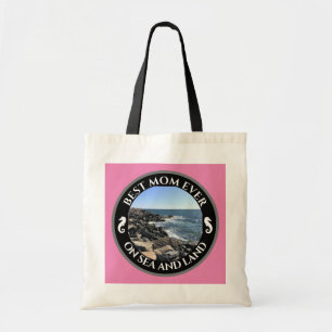 Bolso De Tela Mejor Mamá Jamás Océano Atlántico Azul Mar Rocoso