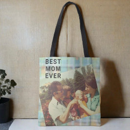 Bolso De Tela Mejor mamá personalizado foto mantener el sake pas