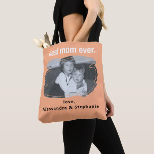 Bolso De Tela Mejor mamá siempre foto recuerdo nombres personali