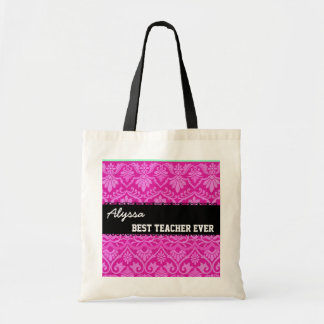 Bolso De Tela Mejor nombre siempre de encargo blanco negro