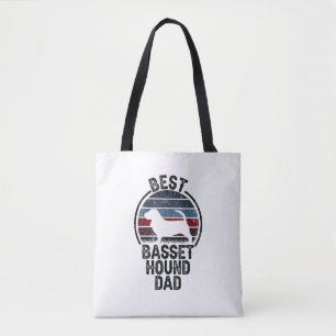 Bolso De Tela Mejor Padre Perro Papá - Vintage Basset Hound