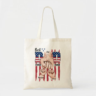 Bolso De Tela Mejor Papá De La Historia - Pies Bump Bandera De E