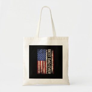 Bolso De Tela Mejor Papá del Mundo Regalos de la Bandera America