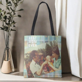 Bolso De Tela Mejor personalizado fotográfico de mamá de todos l