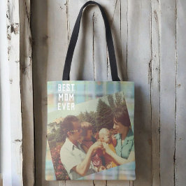 Bolso De Tela Mejor personalizado fotográfico de mamá de todos l