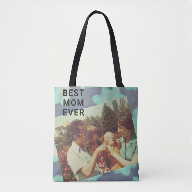 Bolso De Tela Mejor personalizado fotográfico de mamá de todos l (Anverso)
