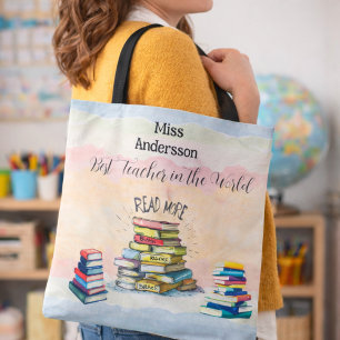 Bolso De Tela Mejor Profesor del Mundo Regalo Amante de los Libr
