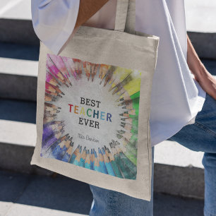 Bolso De Tela Mejor profesor divertido regalo de agradecimiento 