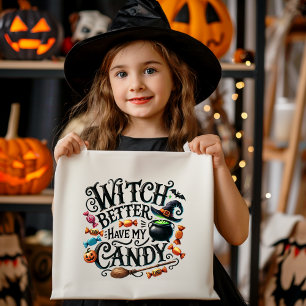 Bolso De Tela Mejor que la bruja tenga mi halloween de caramelos
