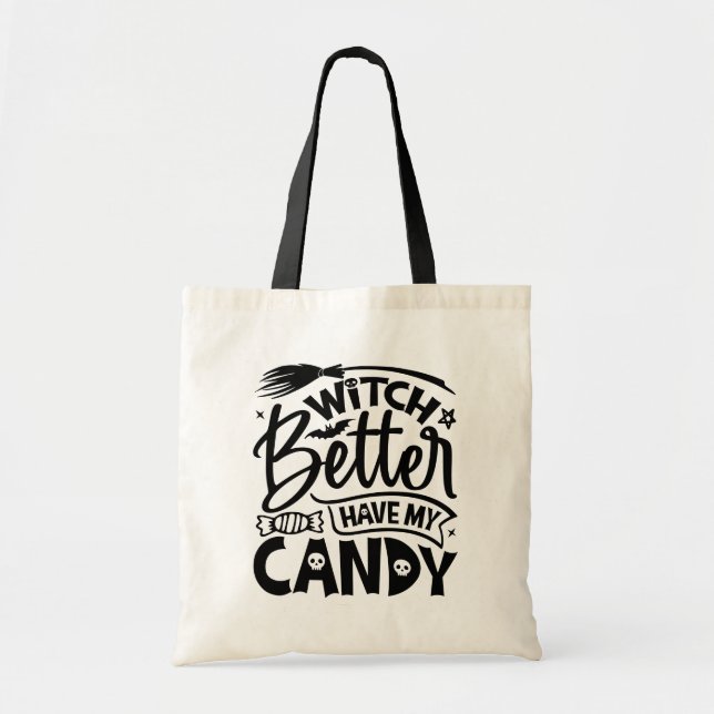 Bolso De Tela Mejor Que La Bruja Tenga Mi Vela (Frente)