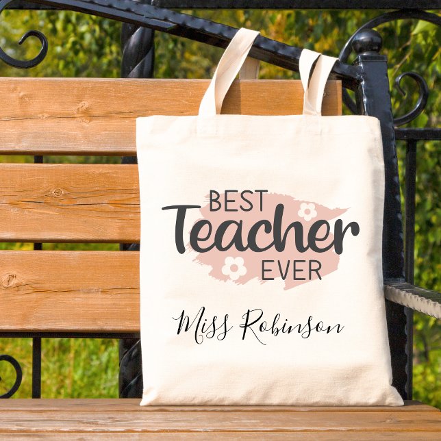 Bolso De Tela Mejor regalo de agradecimiento para profesores est (Subido por el creador)