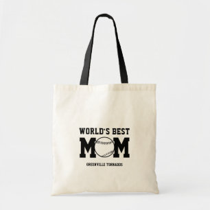 Bolso De Tela Mejor regalo para mamá de madre de béisbol del mun