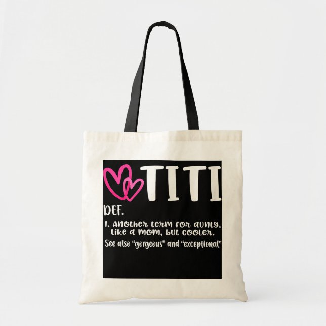 Bolso De Tela mejor tía del diccionario titi de definición titi  (Frente)