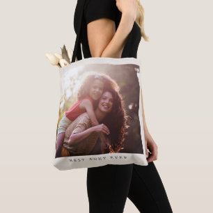 Bolso De Tela Mejor tía del mundo regalo personalizado con foto