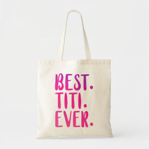 Bolso De Tela Mejor Titi jamás tía regalo Idea Rosa Mujeres Godm