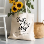 Bolso De Tela Mejor Tote de día de la historia<br><div class="desc">Comparta este tote con sus damas de honor y sus invitados,  perfecto para un boda de fin de semana o para una boda.</div>