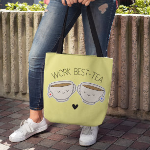 Bolso De Tela Mejor Tote de té para el trabajo de moda