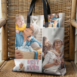 Bolso De Tela Mejor Yaya Floral Collage de 4 Fotos