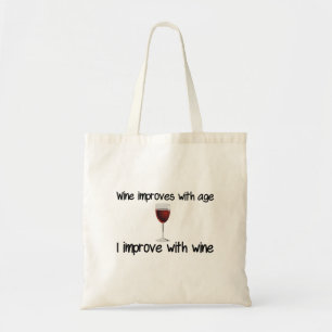 Bolso De Tela mejora del vino con la edad