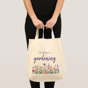 Bolso De Tela Mejorando flores en la tienda de comestibles