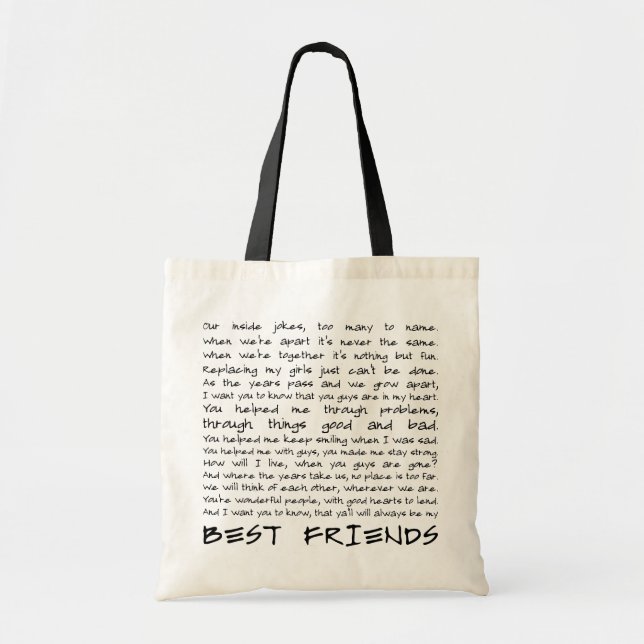 Bolso De Tela Mejores amigos (Frente)