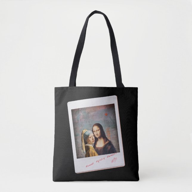 Bolso De Tela Mejores Amigos, Mona Lisa - Da Vinci (Anverso)
