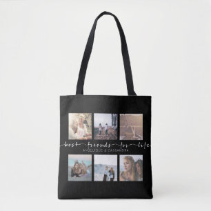 Bolso De Tela Mejores amigos para la tipografía de la foto de