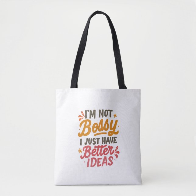 Bolso De Tela Mejores Ideas – Frase divertida de poder femenino (Anverso)