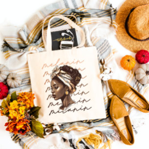 Bolso De Tela Melanin - Arte Chica negro
